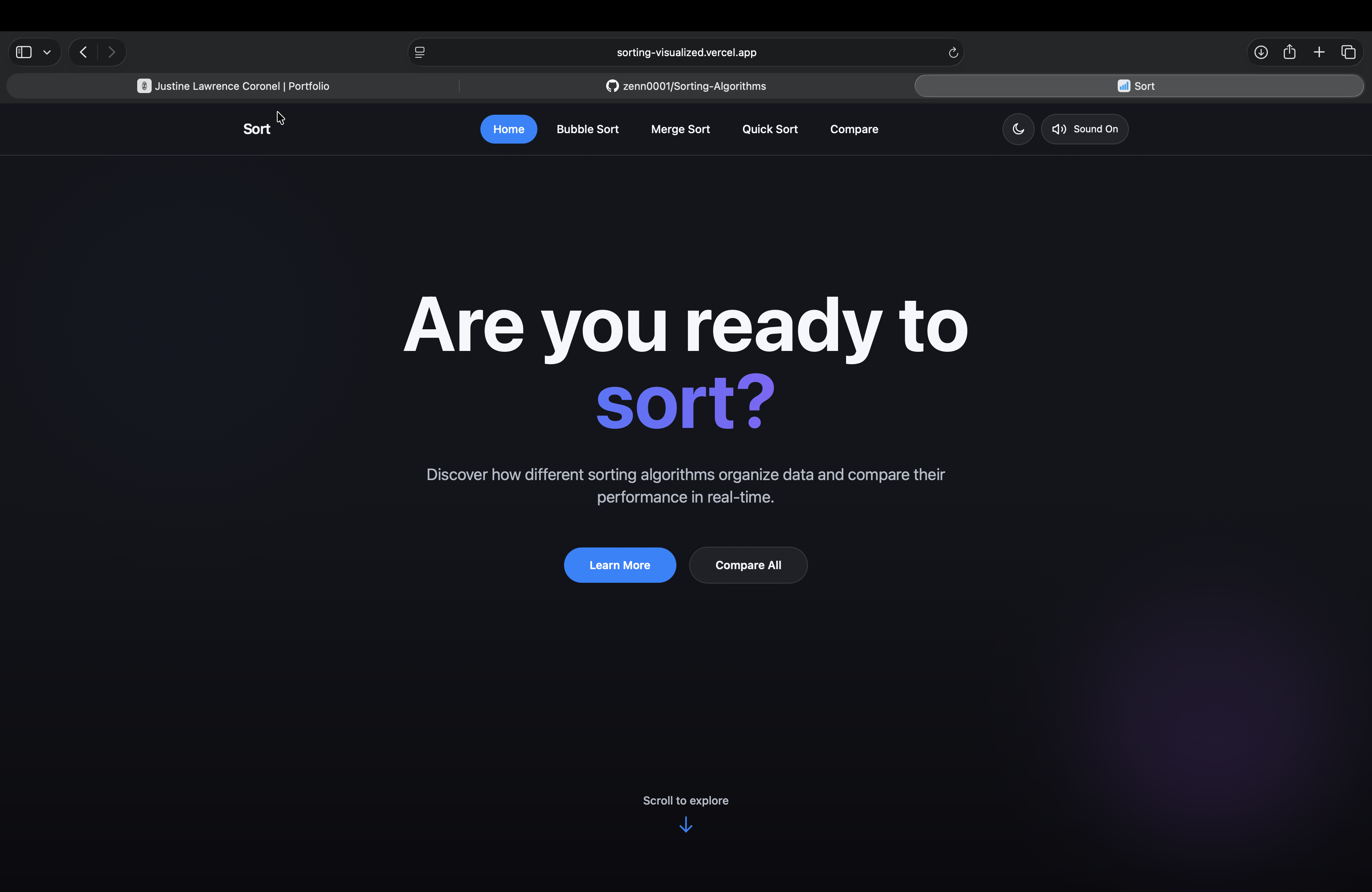 Sorting Algorithms Visualizer Preview